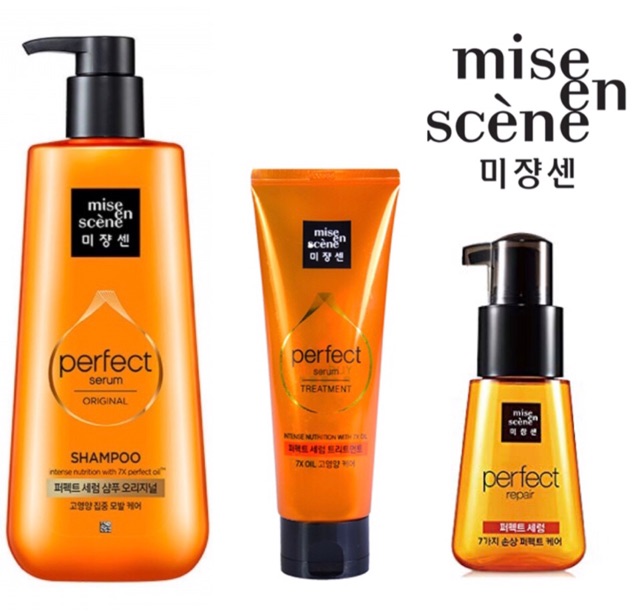 MADE KOREA Mise En Scene Perfect Repair Serum and Shampoo ...