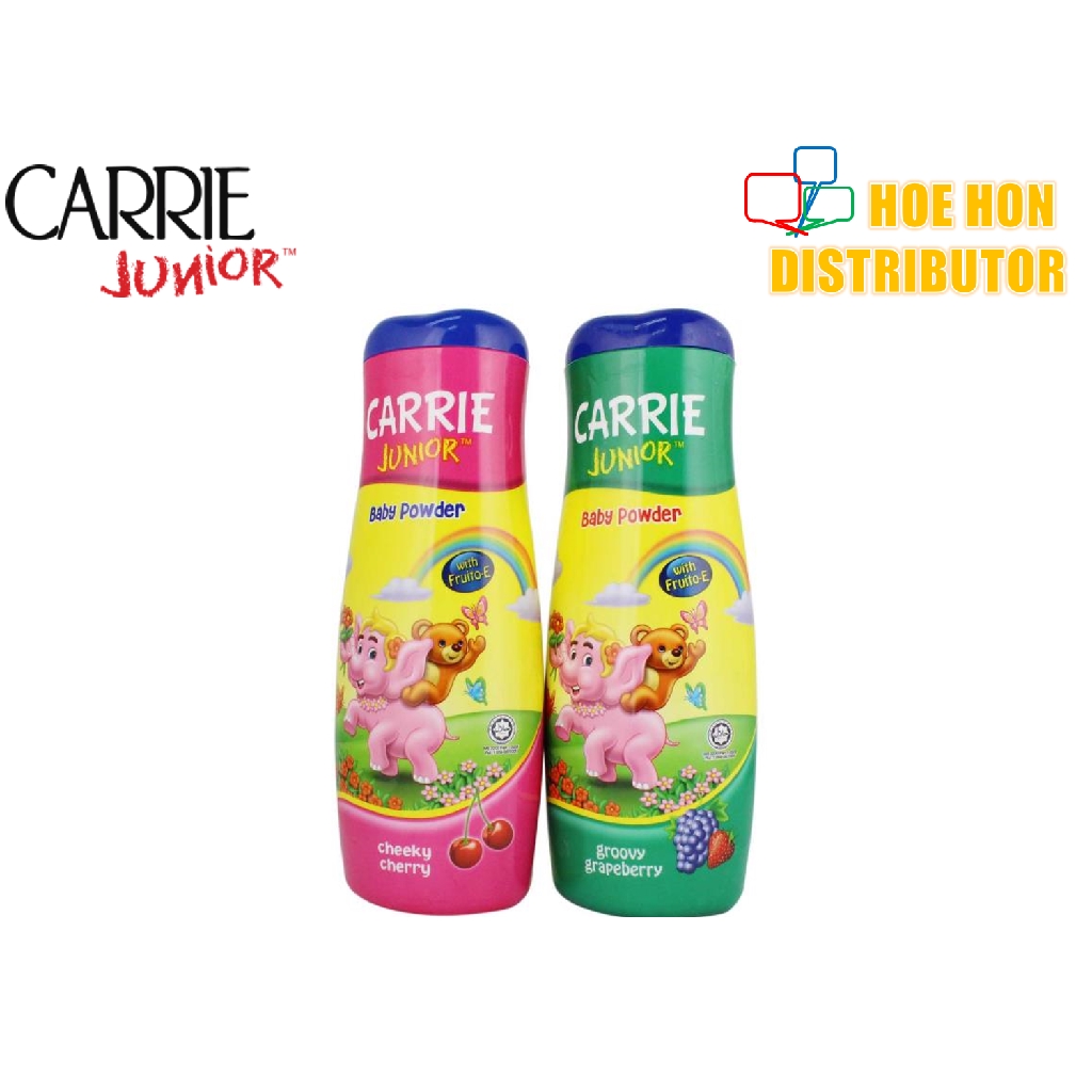 Carrie Junior Baby Powder Cheeky Cherry Groovy Grapeberry 100g 125g Free 25g Shopee Singapore