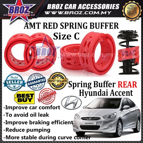 Hyundai Accent Oem Rear C Type Car Shock Absorber Buffer Red Shopee Singapore