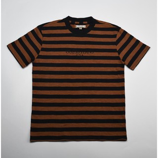 guess striped tee black and white