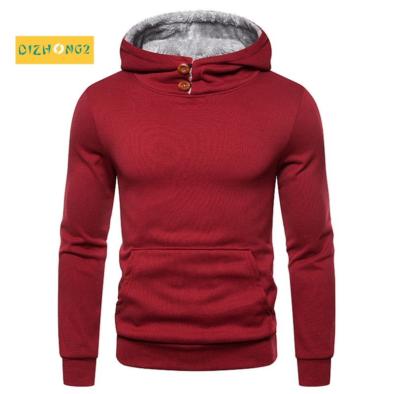 red hoodie zip up mens