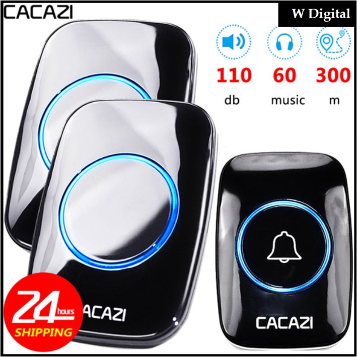 Wireless Doorbell CACAZI Wireless Waterproof Doorbell Range Home
