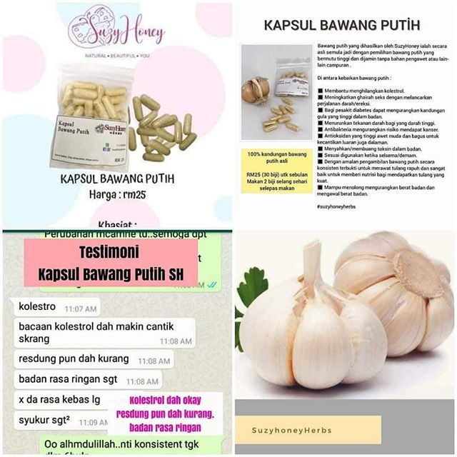 Shop Malaysia Suzyhoney Stomach Kempis Jamu Garlic Capsules Wind Rest Slimming Set Shopee Singapore