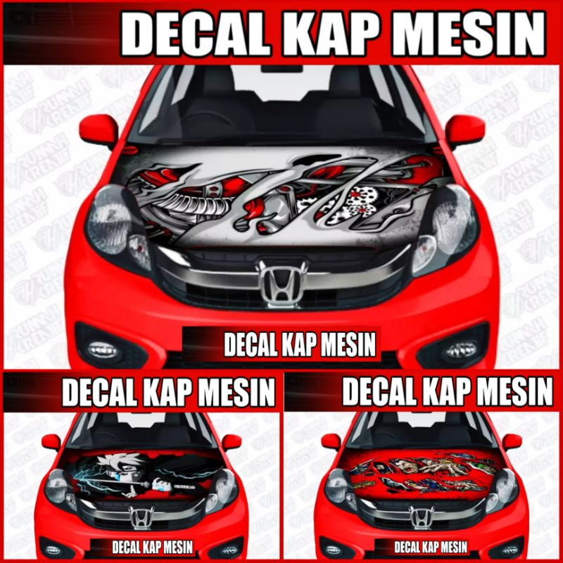 Variation Striping Sticker Kap CAR Machine / All Types Of CAR Engine