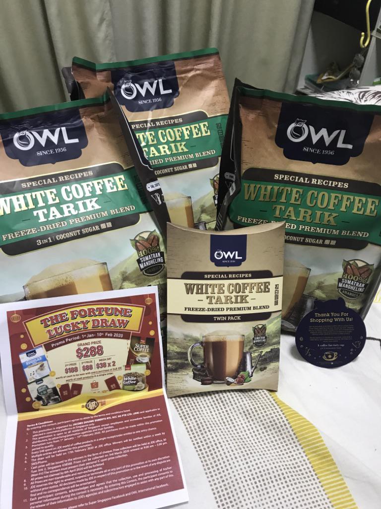 Owl White Coffee Tarik Coconut Sugar Triple Pack Shopee