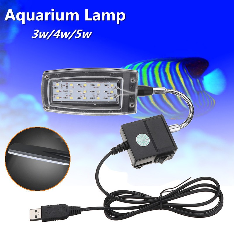 Flexible 18/27 LED Aquarium Light Arm Clip on Plant Grow Fish Tank Light Lamp k