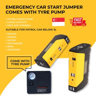[🇸🇬SG Seller]Emergency Car Jump Starter 50800mAH Powerbank Tyre Pump Yellow Car Jump Battery Car Fix Repair Power Supply