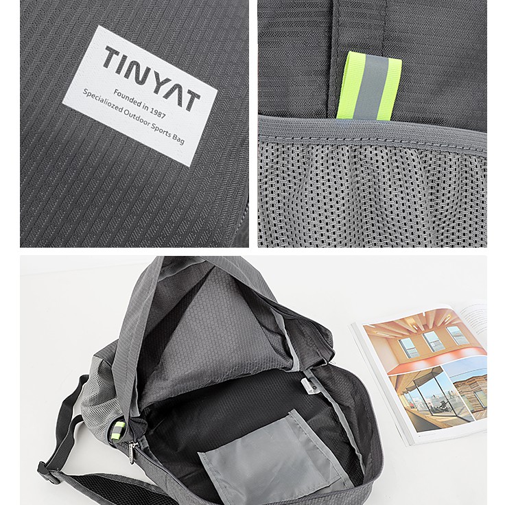 TINYAT Ultra Lightweight Foldable Packable Durable Water Resistant Travel Hiking Backpacks Daypacks 20L