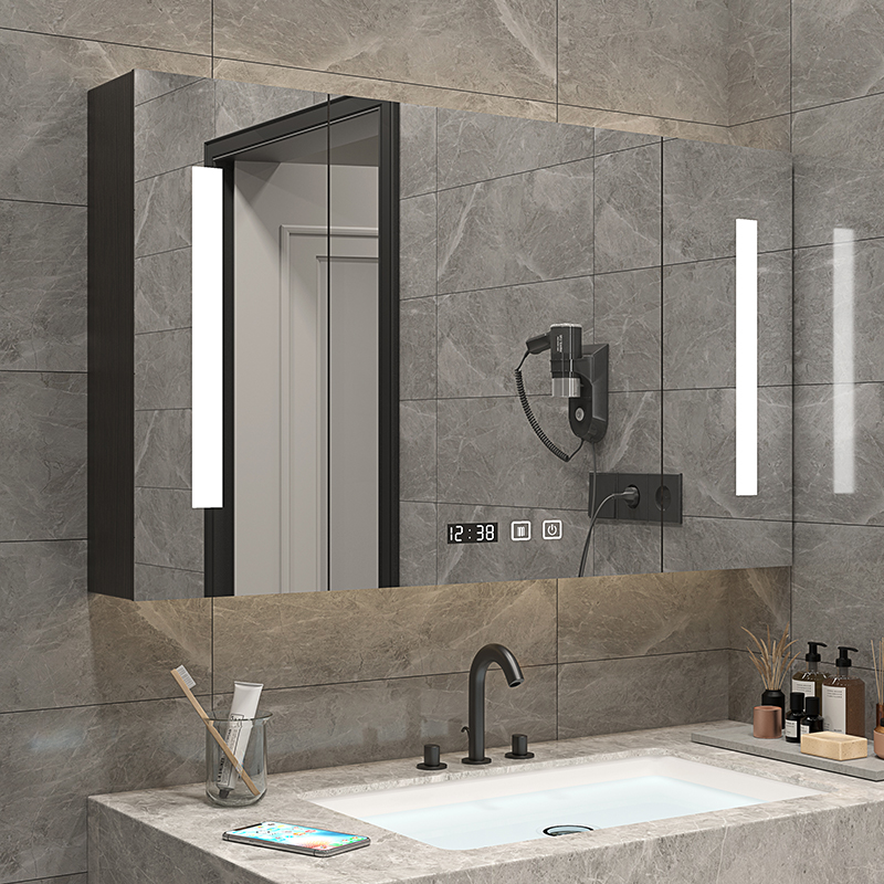 Smart Bathroom Mirror Cabinet Wall, Mirror Cabinet Bathroom With Lights