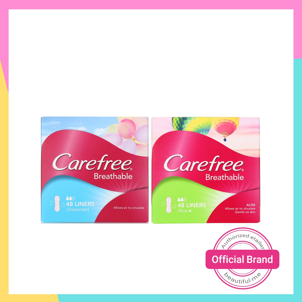 Carefree Breathable Unscented Flat 48pcs | Shopee Singapore