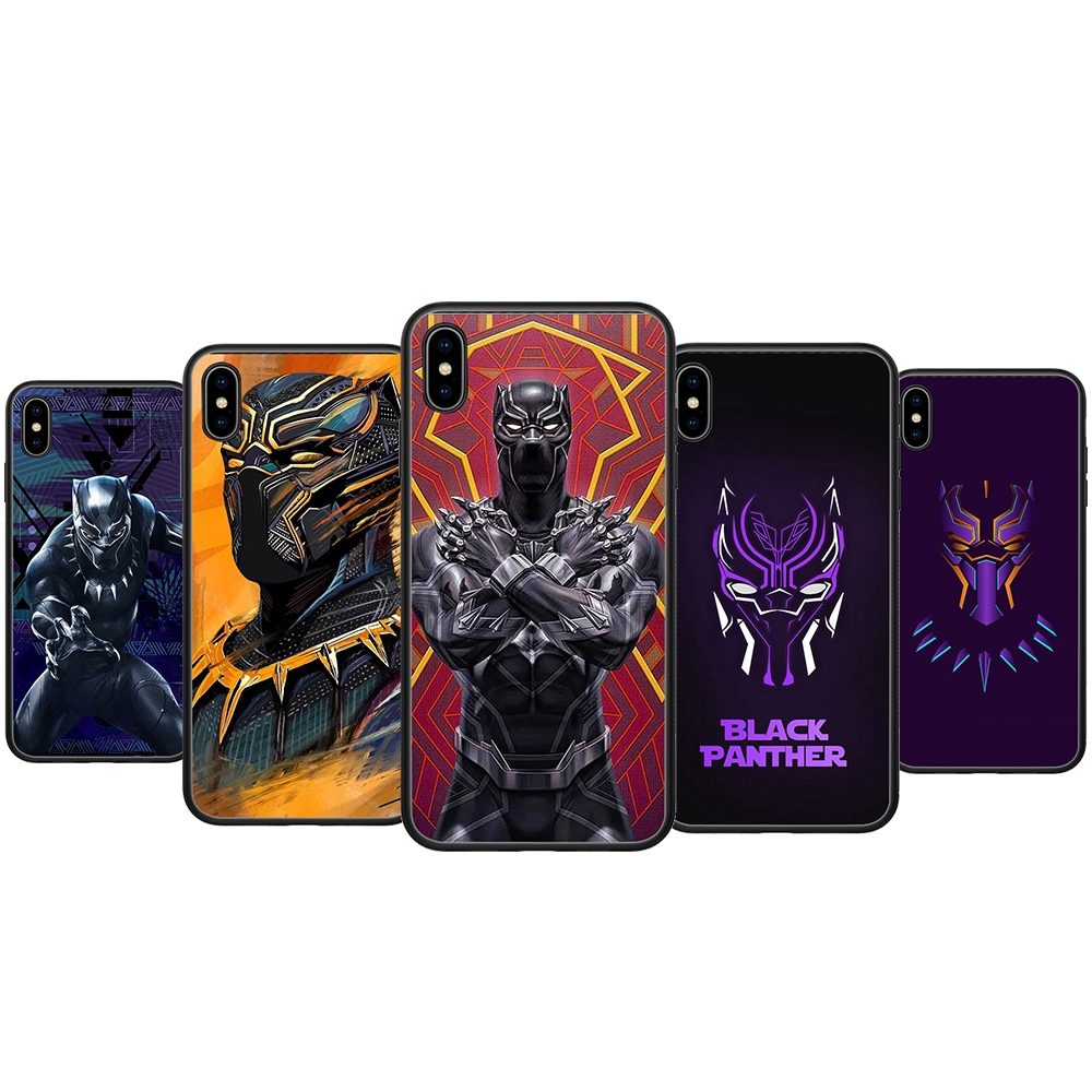 074 Marvel Black Panther iPhone 11Pro XS Max XR X 8 7 6 6S Plus Soft Case |  Shopee Singapore