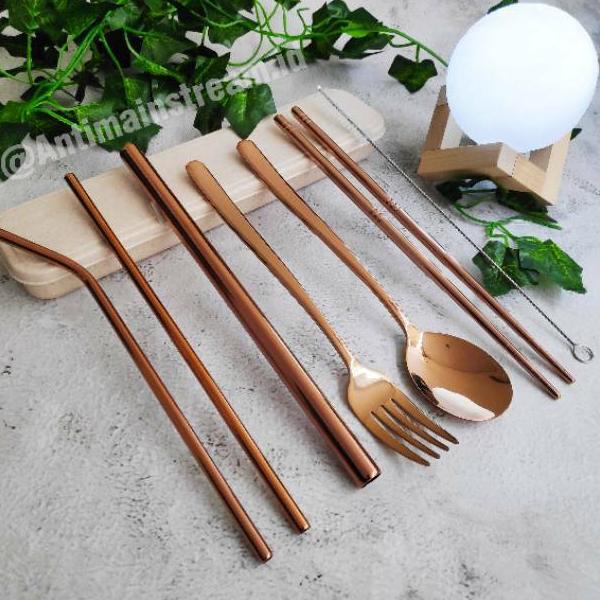 Frmar 8 in 1 Korean Thick Stainless Steel Cutlery Set Korean Sujeo