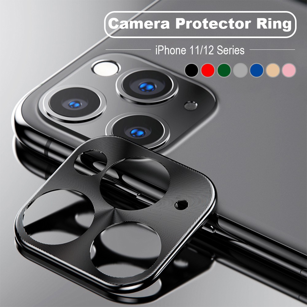 iPhone 12 Mini 11 Pro Max Back Camera Lens Cover Protector Metal Ring