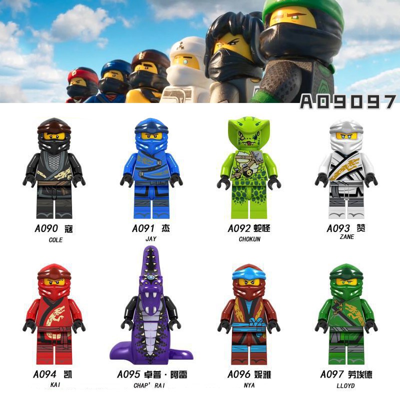 Ninjago Cartoon Ninjas 6 X Mini Figure Use With Lego Lloyd,Kai,Nya,Cole,Jay Zane 