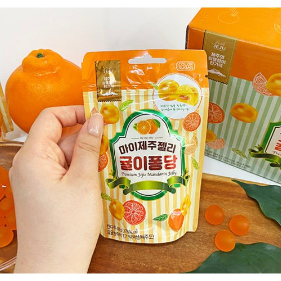korean vitamin jelly from jeju tangerine sweet cute jelly 1box × 8pack