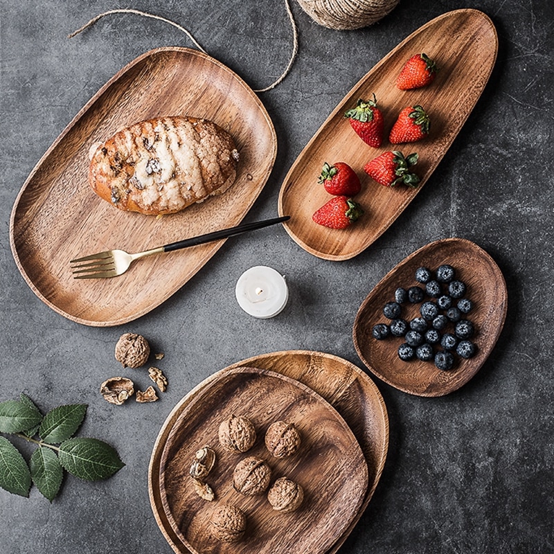 【YM】Snack tray, irregular wooden board solid wood snack snack board