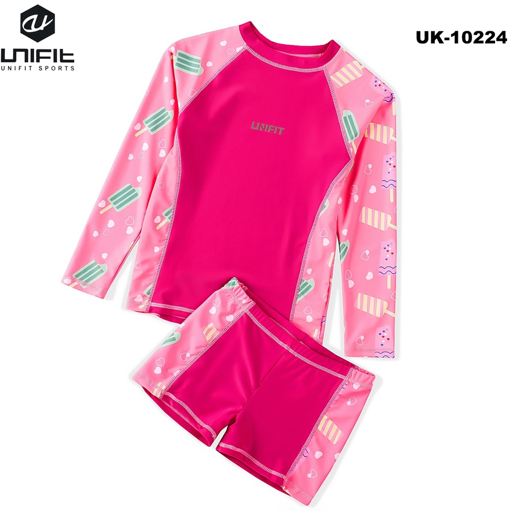 UNIFIT Kids Rush Guard Terno Swimming Attire Girls UK-10224