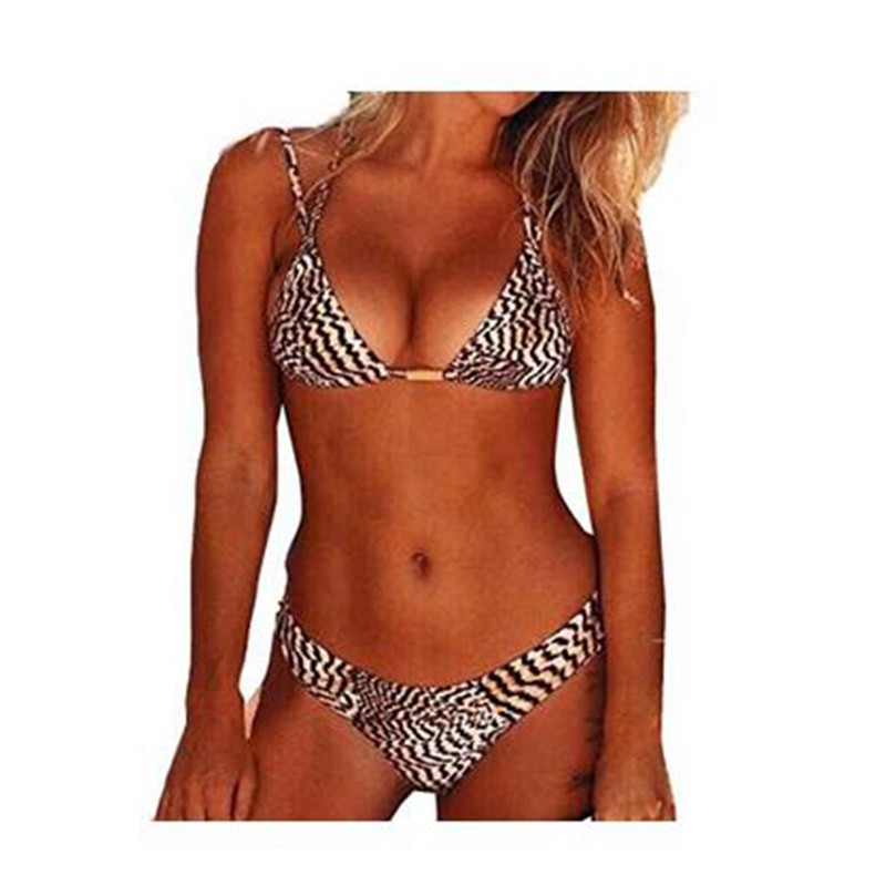 leopard print padded bikini