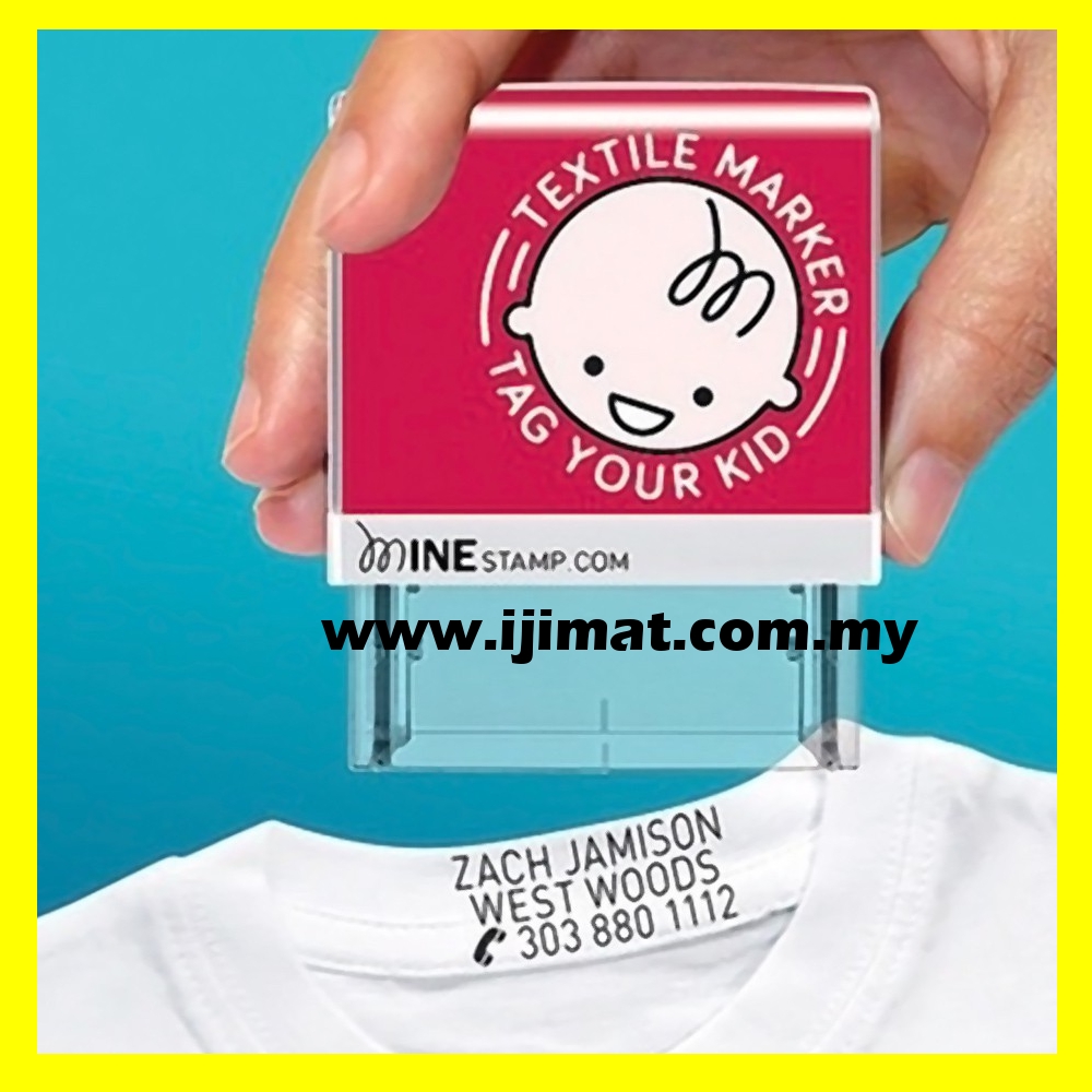 🔥COLOP Mine Stamp Waterproof Textile Permanent DIY/ Fabric Name Clothing Marker Shopee Singapore