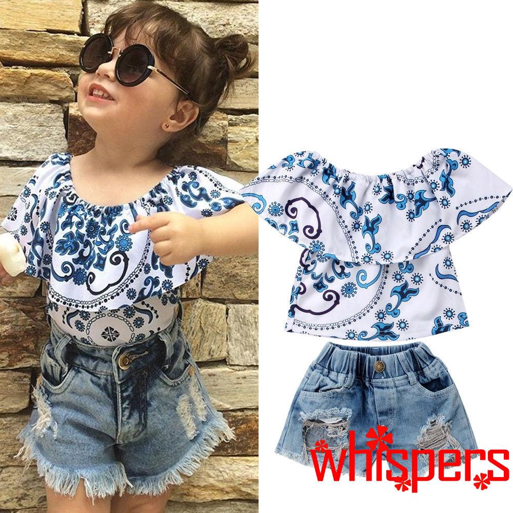 girls ripped denim shorts