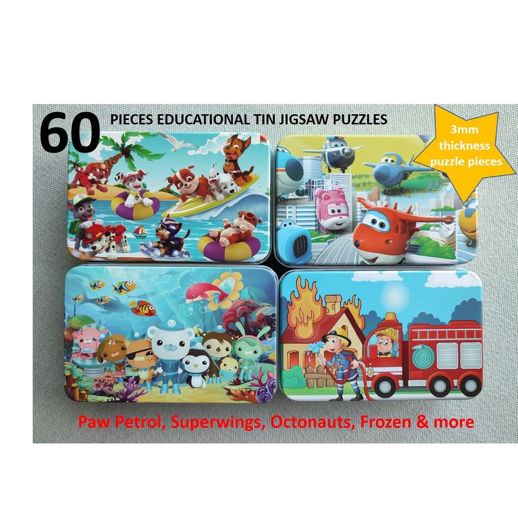 [SG READY STOCK] Kids Jigsaw Puzzle 60 pieces Paw Petrol, SuperWings