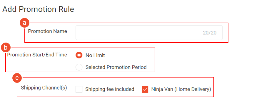 Seller Defined Shipping Fee Promotion Shopee Sg Seller Education Hub