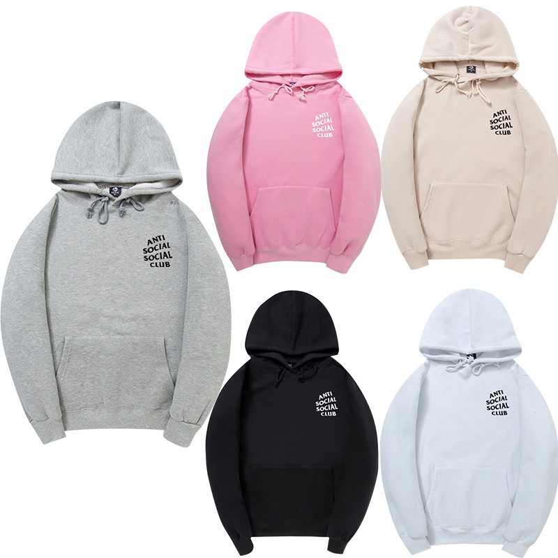 anti social social club embroidered hoodie