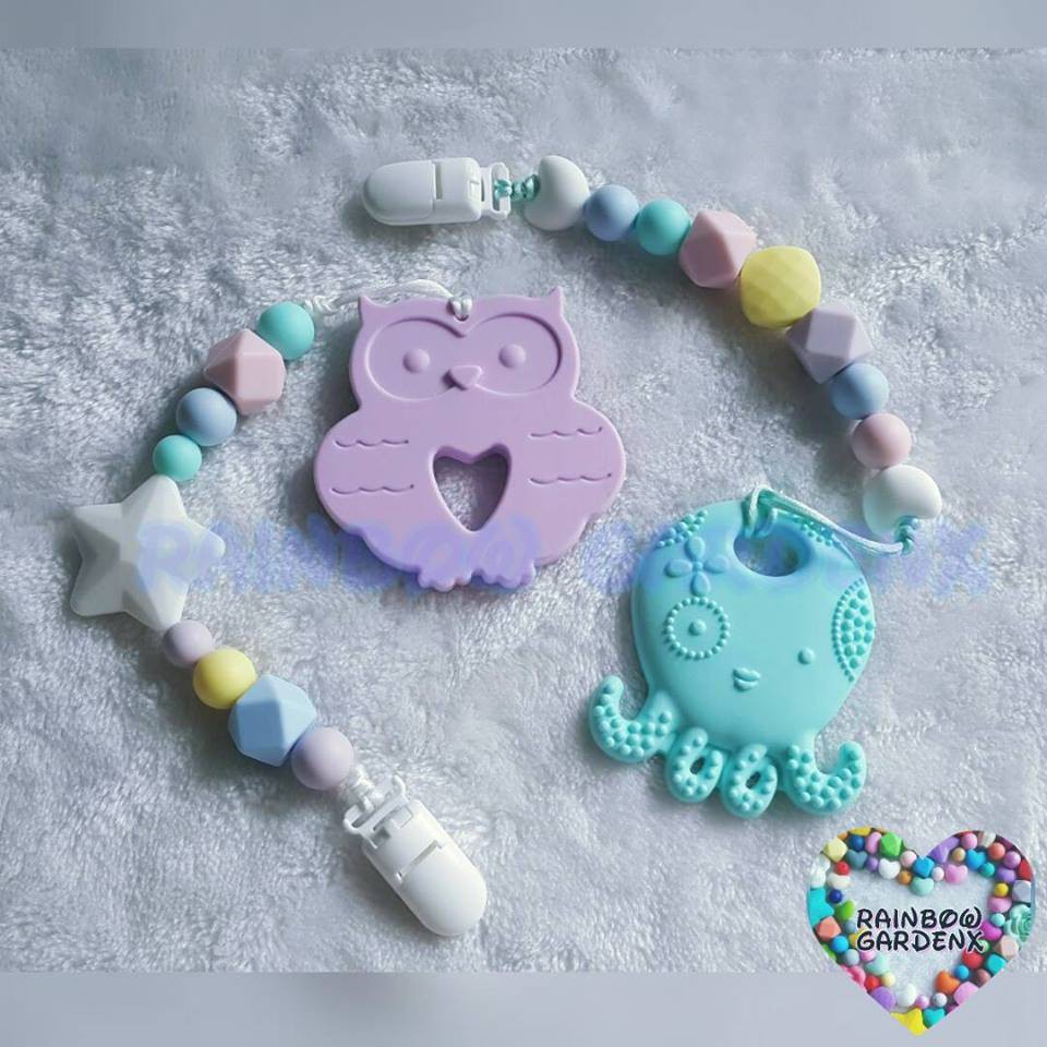 teether pacifier clip