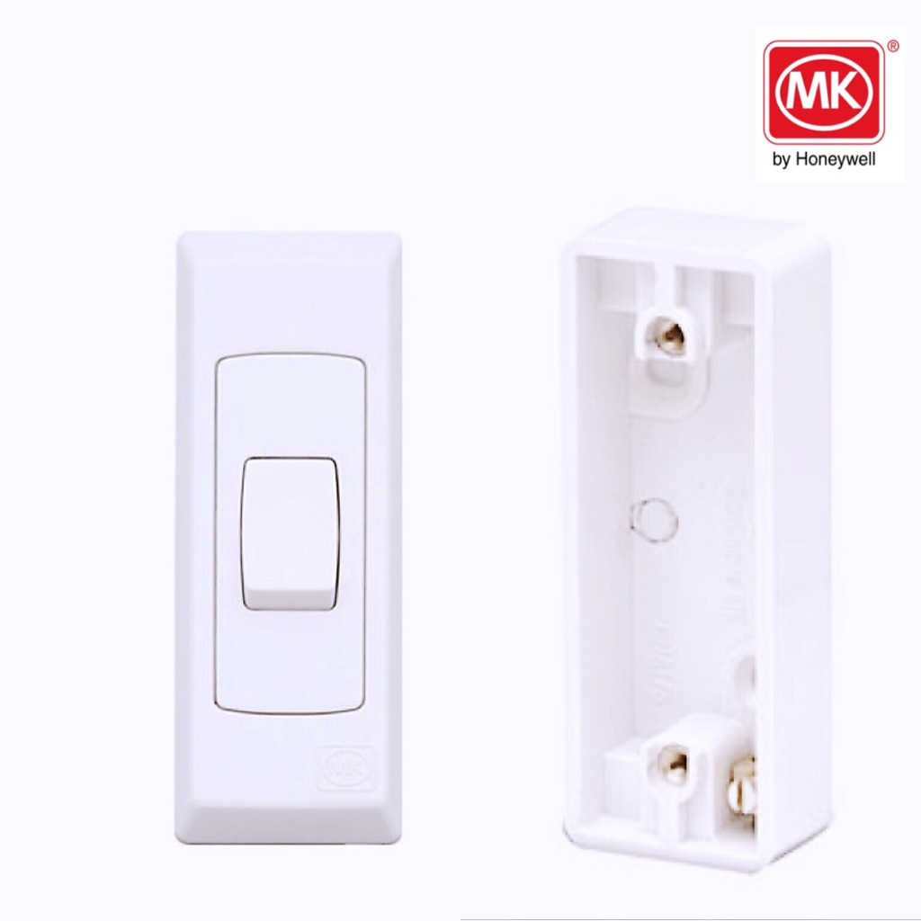 MK logic plus architrave light switch 1 gang mini small & surface