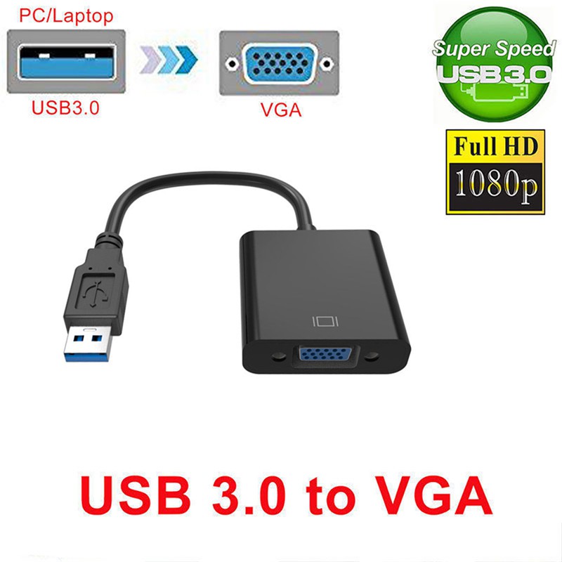 USB 3.0 to VGA Video Display Adapter 1080P Multi-Display External Converter #EB