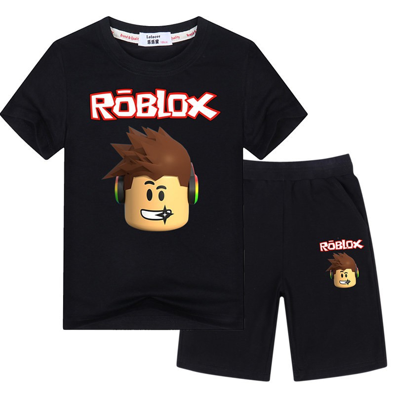 Big Boys Roblox Games Clothes Sets Tshirts Shorts Cotton Kids Sets Shopee Singapore - roblox shorts boys