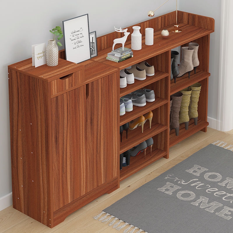 Shoe Cabinet Home Door Simple Modern Dust Proof Imitation Solid Wood Storage Cabinet Rack Hall Living Room Shoe Shelf Simple Multi Layer Shopee Singapore