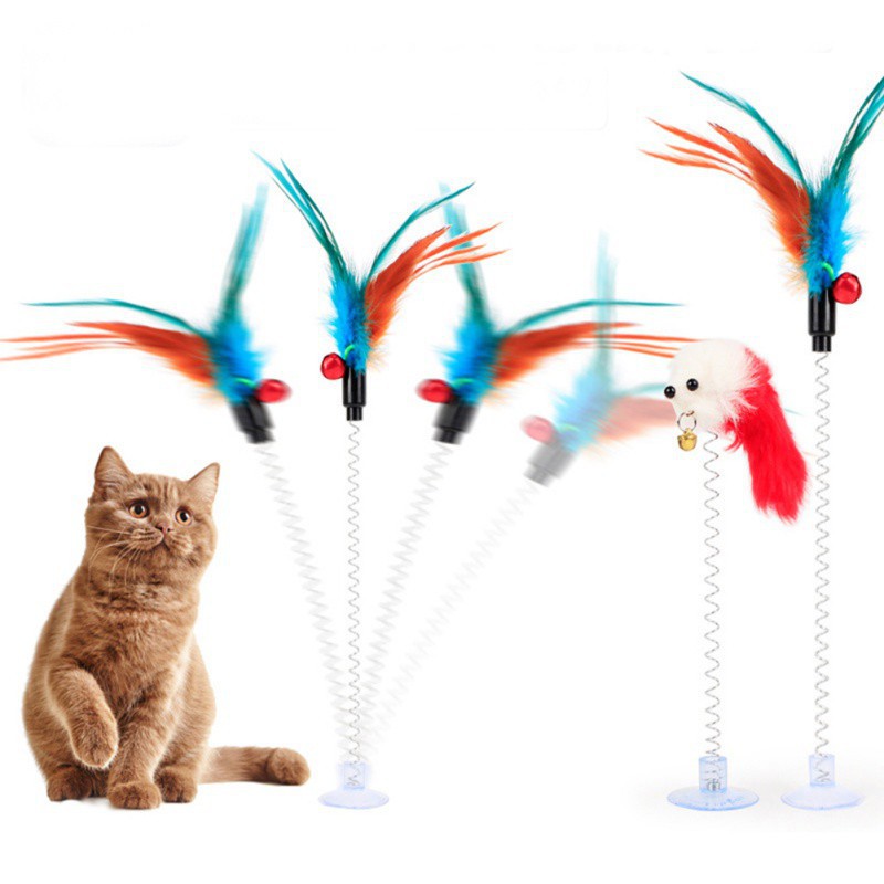 Pet Cat Toys Mouse Pet False Playing Kitten Funny Feather Toy Play Sucker WE