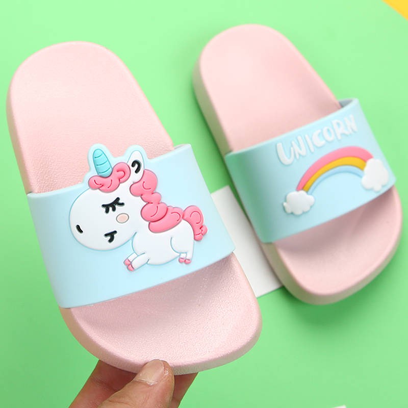 rainbow unicorn slippers