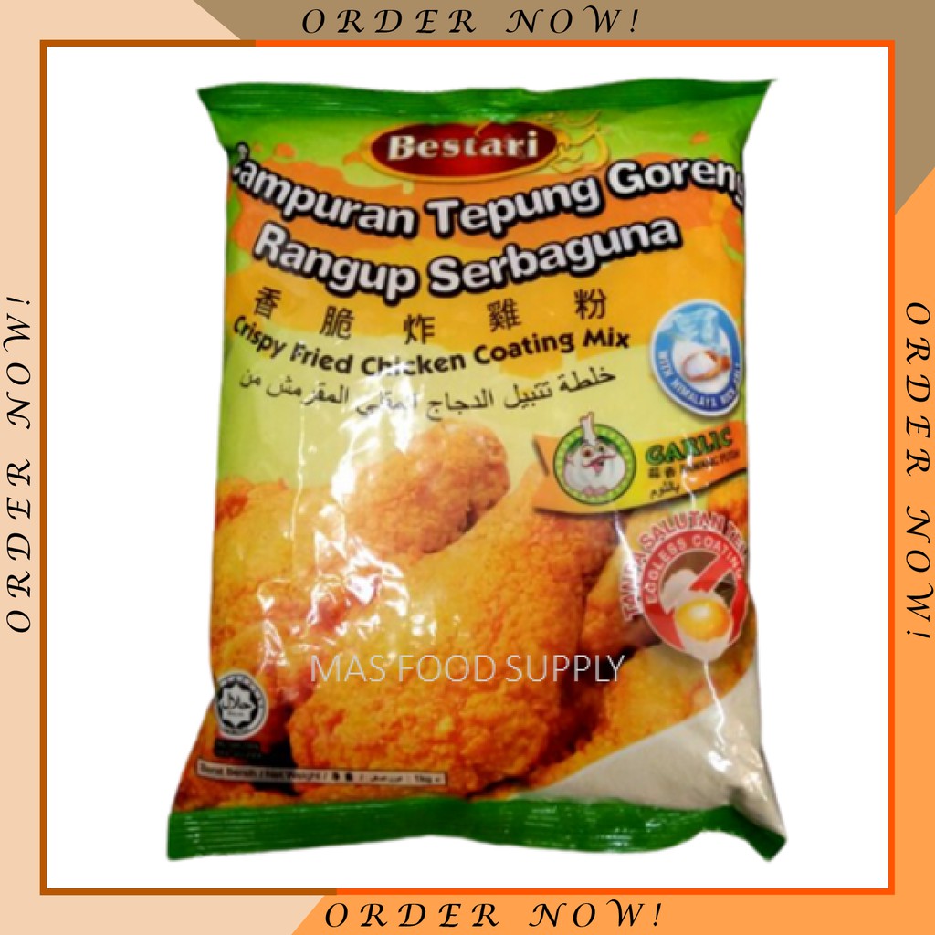 Bestari Crispy Fried Chicken Coating Mix Garlic 1kg Fried Chicken Onion Flour 1kg Shopee Singapore