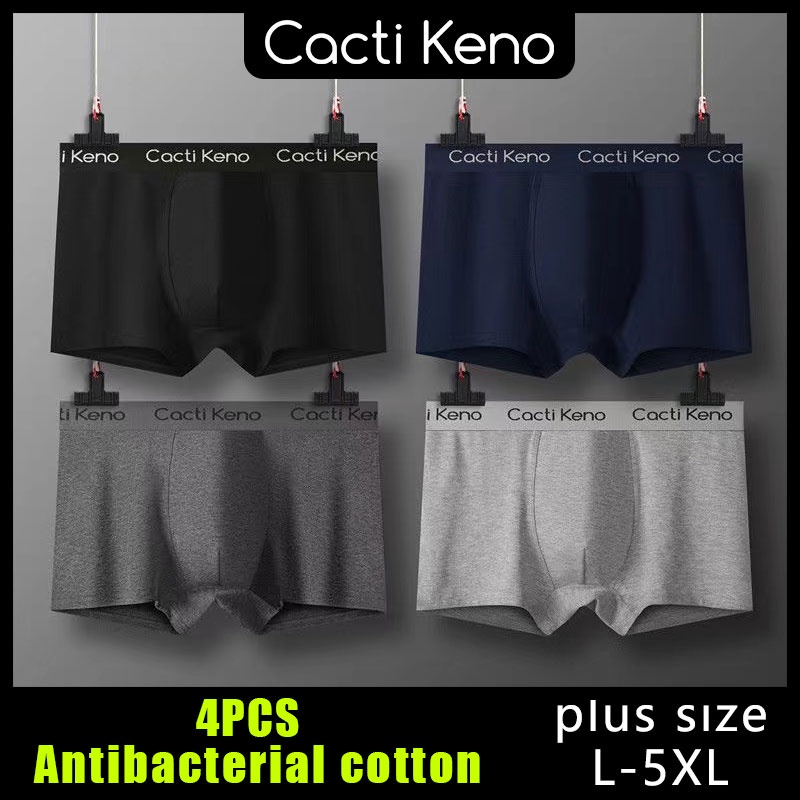 4PCS Men's Plus Size Boxer Briefs 3XL4XL5XL Original Cotton Men's High Quality Briefs 100KG Wearable
