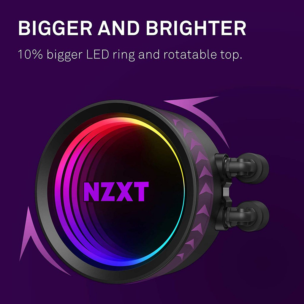 Nzxt Kraken X63 280mm Aio Cpu Liquid Cooler Improved Pump Powered By Cam V4 Aer P 140mm Radiator Fans 2 Included Shopee Singapore