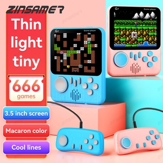 [ZINSAMER] Portable 3.5-Inch Large Screen G7 Handheld Game Console Ultra-Thin Card Children's Retro Nostalgic Built-In 666 In 1