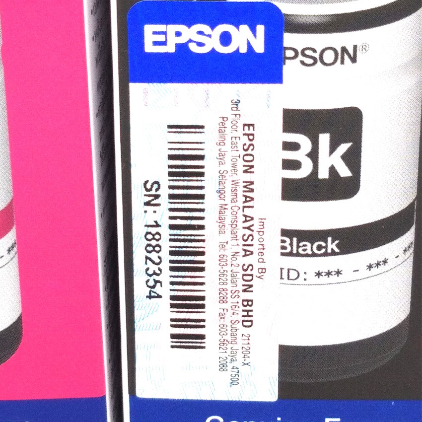Official Epson T664 70ml Refill Ink L120 L210 L360 L405 L565 L385 L1300  L310 | Shopee Singapore