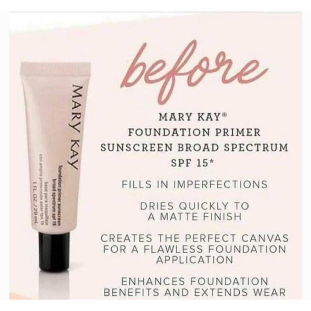 Mary Kay Foundation Primer Sunscreen Spf 15 Uw0k Shopee Singapore