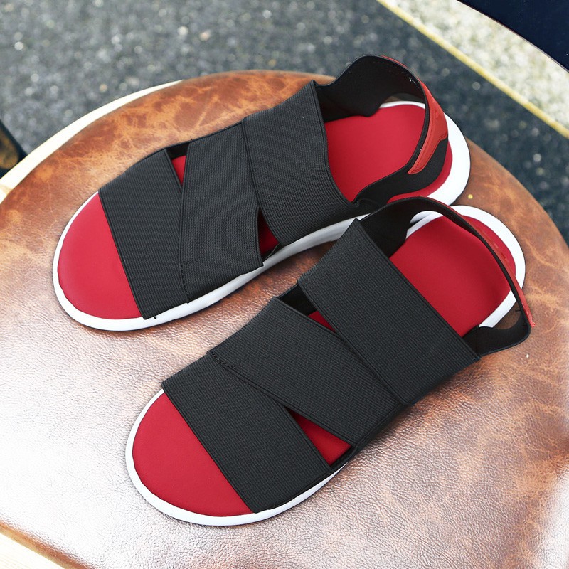 adidas sandals red and black