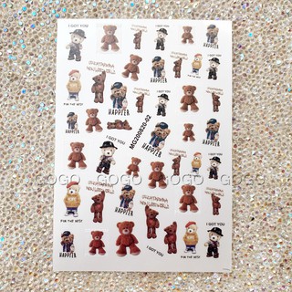 GOGO Cartoon Sticker Cute Bear Series Nail | Shopee Singapore