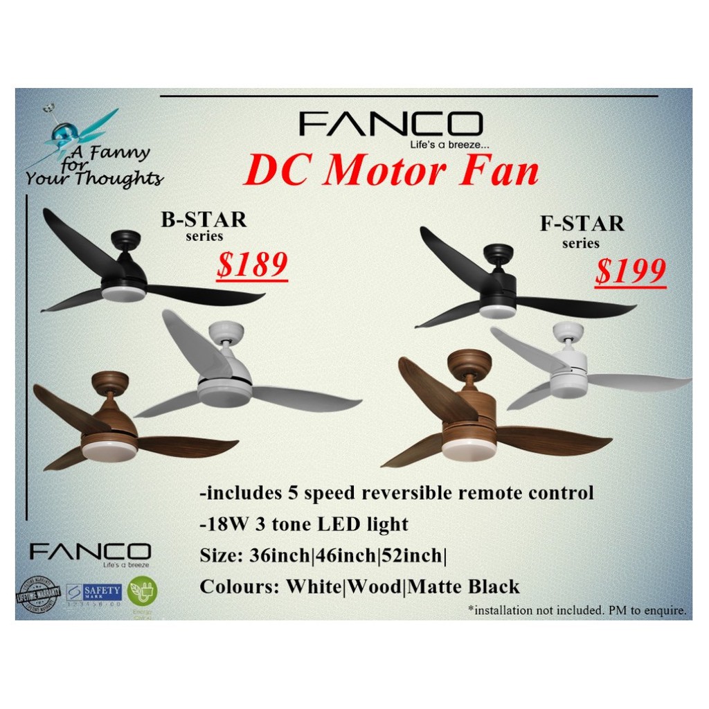 Fanco Dc Ceiling Fan F Star