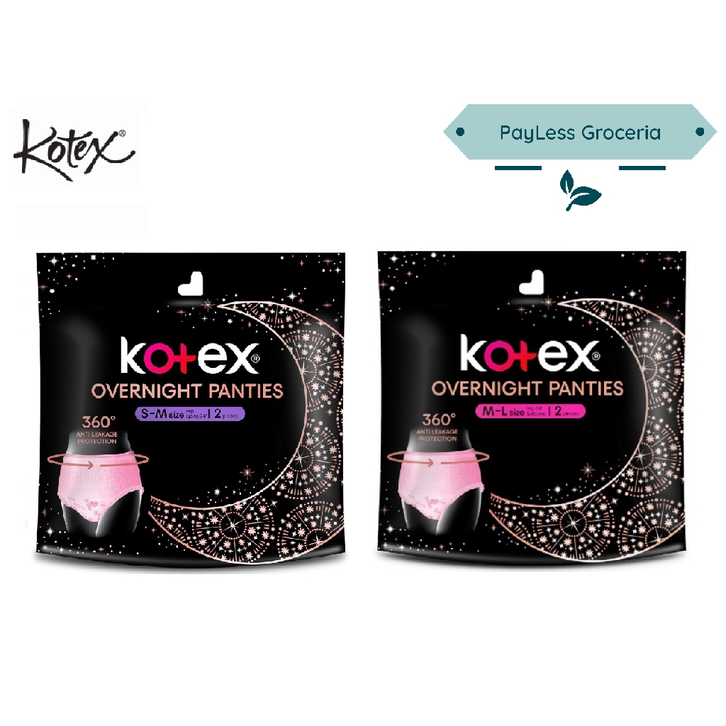 Kotex Overnight Panties SM / ML 2pcs Shopee Singapore