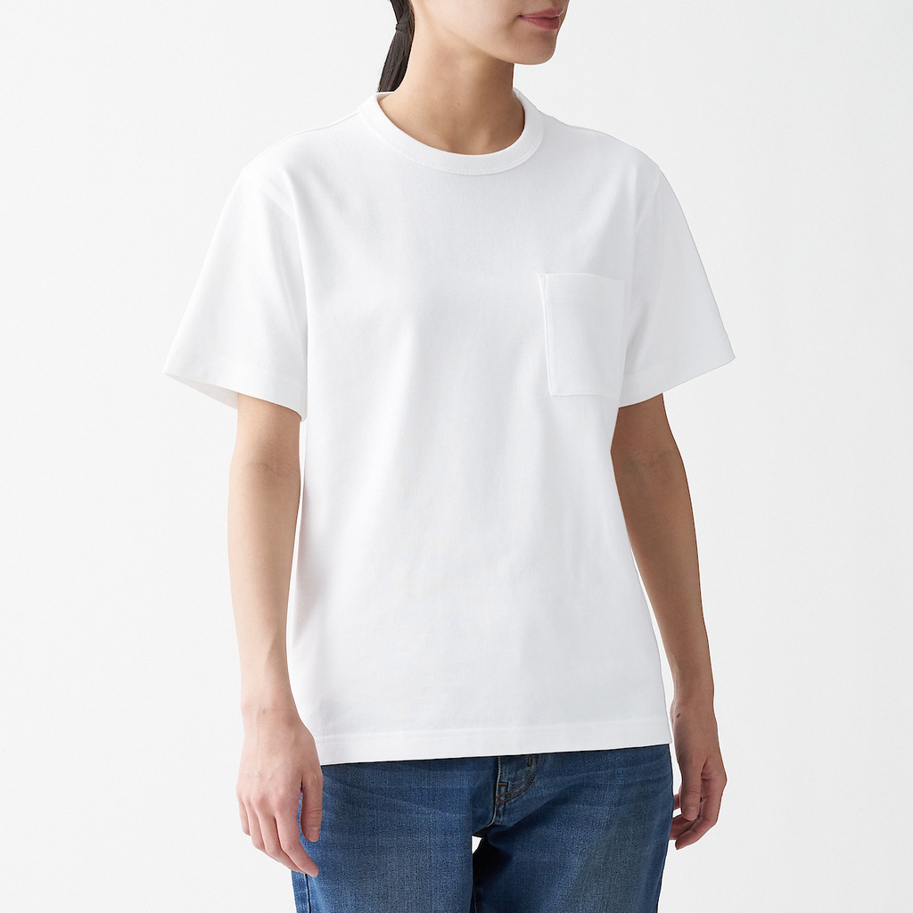 MUJI Low Count Jersey Crew Neck Short Sleeve TShirt Shopee Singapore