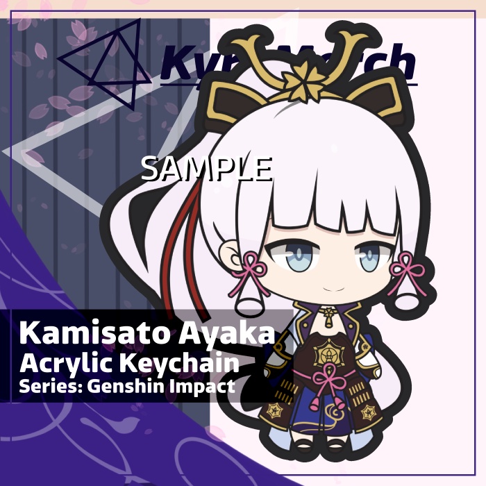 Kamisato Ayaka Genshin Impact Acrylic Keychain 6cm For Collection Shopee Singapore