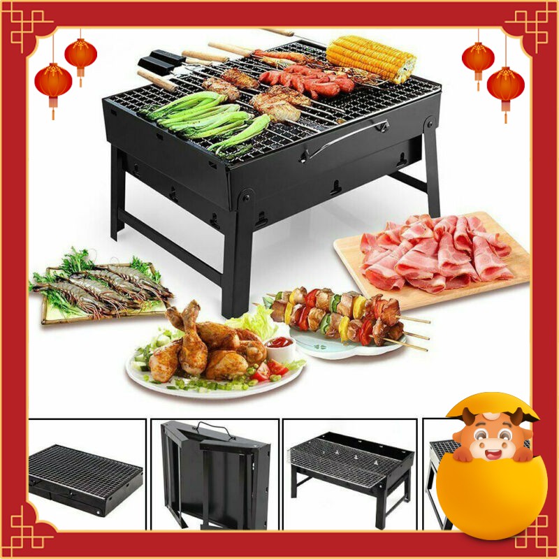 EmmAmy home Foldable BBQ grill portable stainless steel grill plate shelf  rack suitable for outdoor and indoor | Shopee Singapore