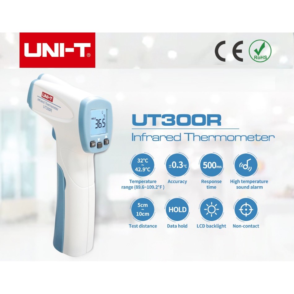 UNIT Infrared Thermometer, UT300R Shopee Singapore