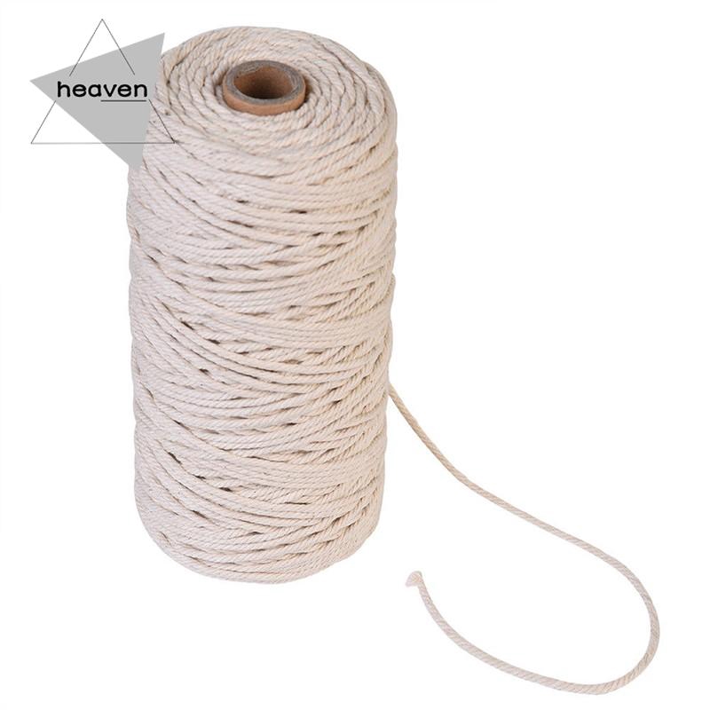 1/2/3mm Macrame Rope Natural Beige Cotton Twisted Cord Artisan Hand Craft AU 