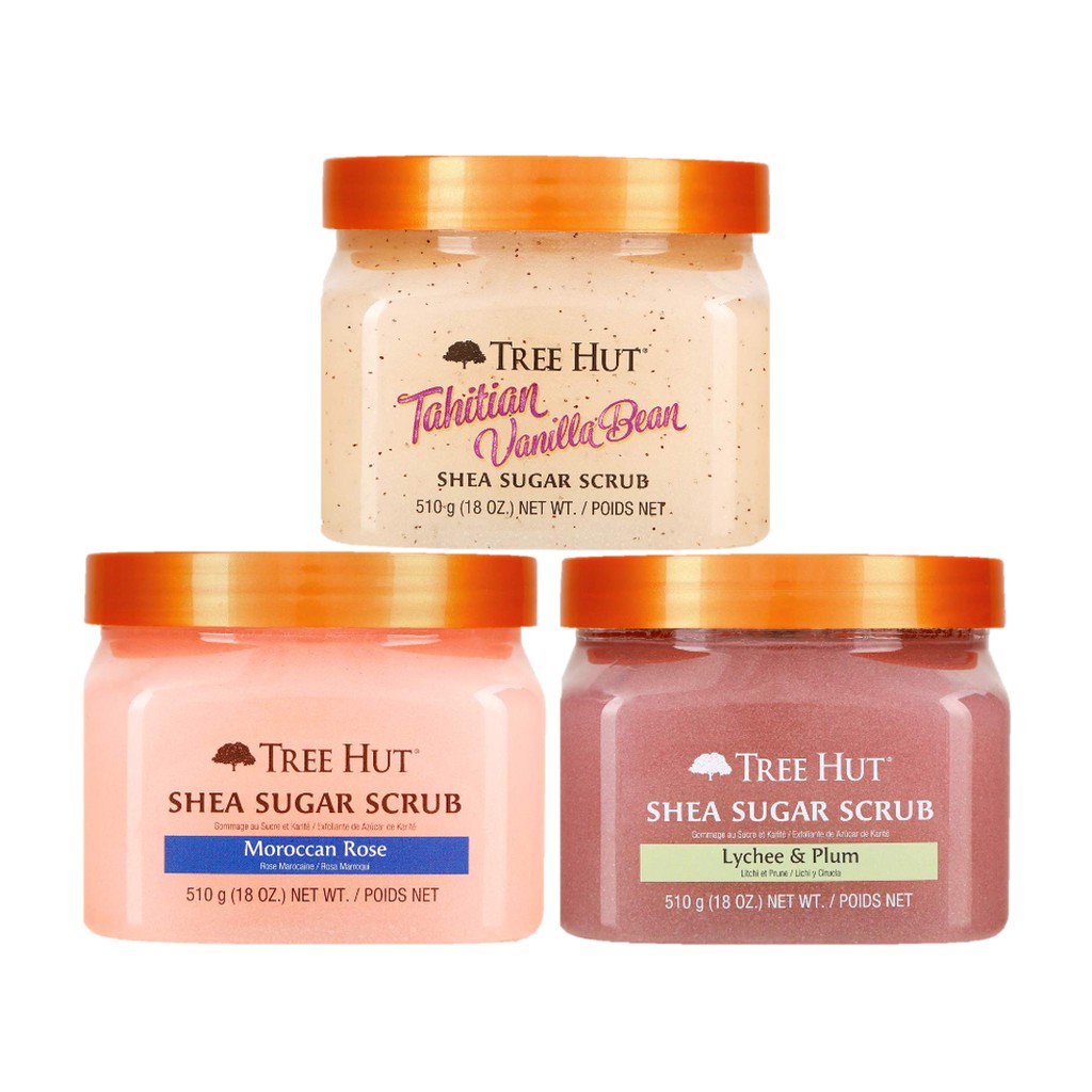 tree hut tahitian vanilla bean shea sugar scrub